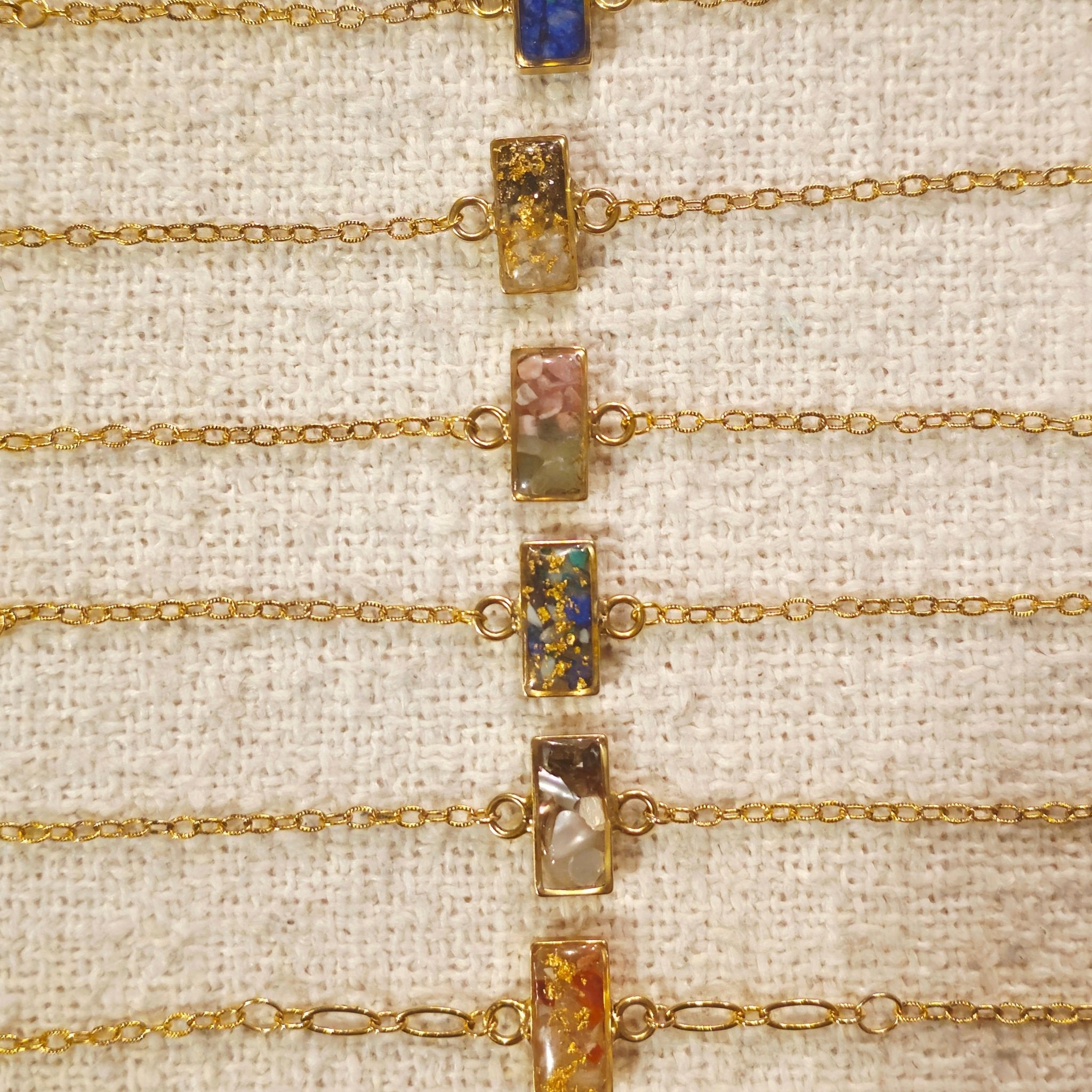 Color Harmony Crystal Gold Rectangle Bracelet - All Cheri's Intriguing Crystals LLCBracelet