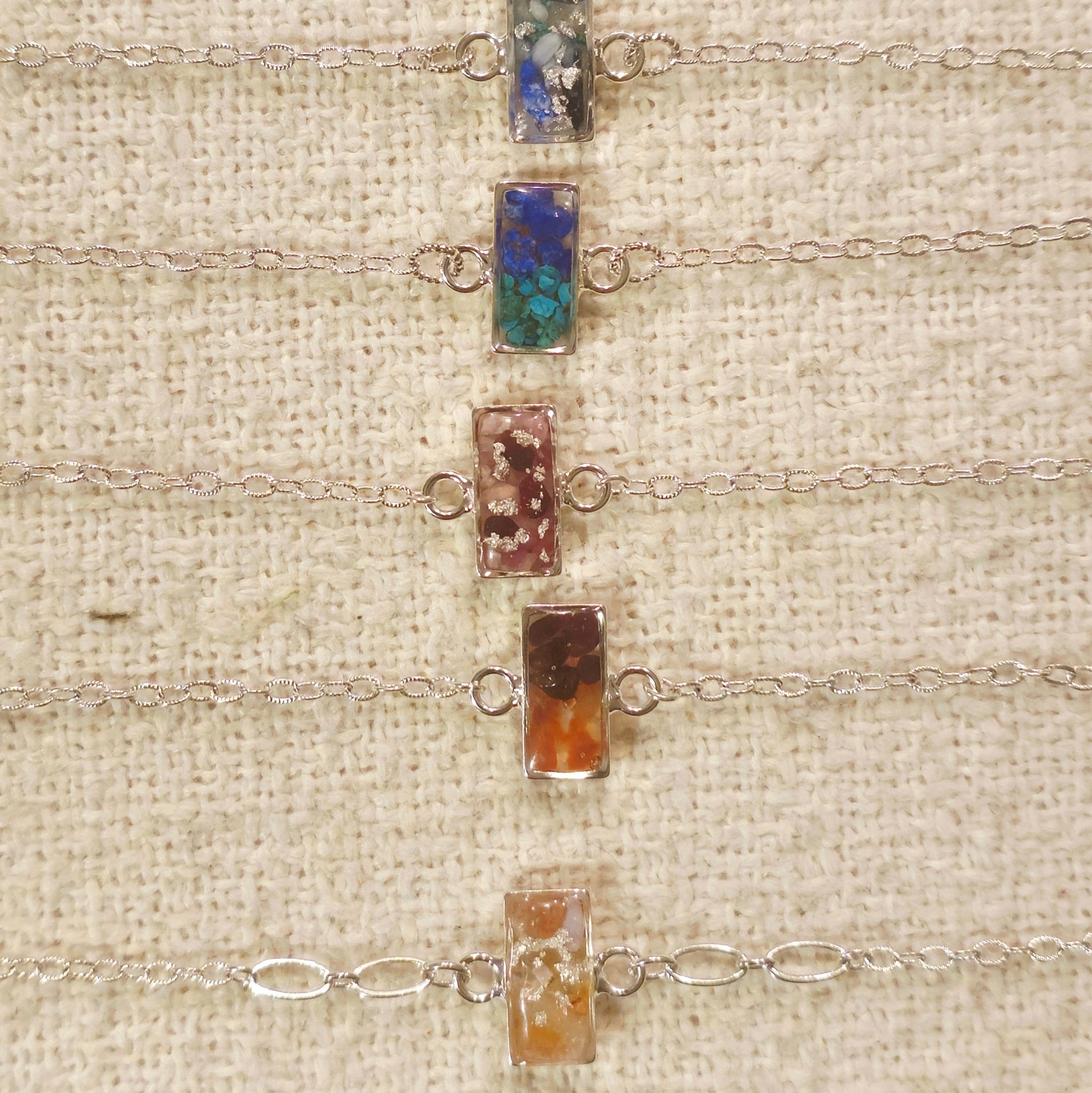 Color Harmony Crystal Silver Rectangle Bracelet - All Cheri's Intriguing Crystals LLCBracelet