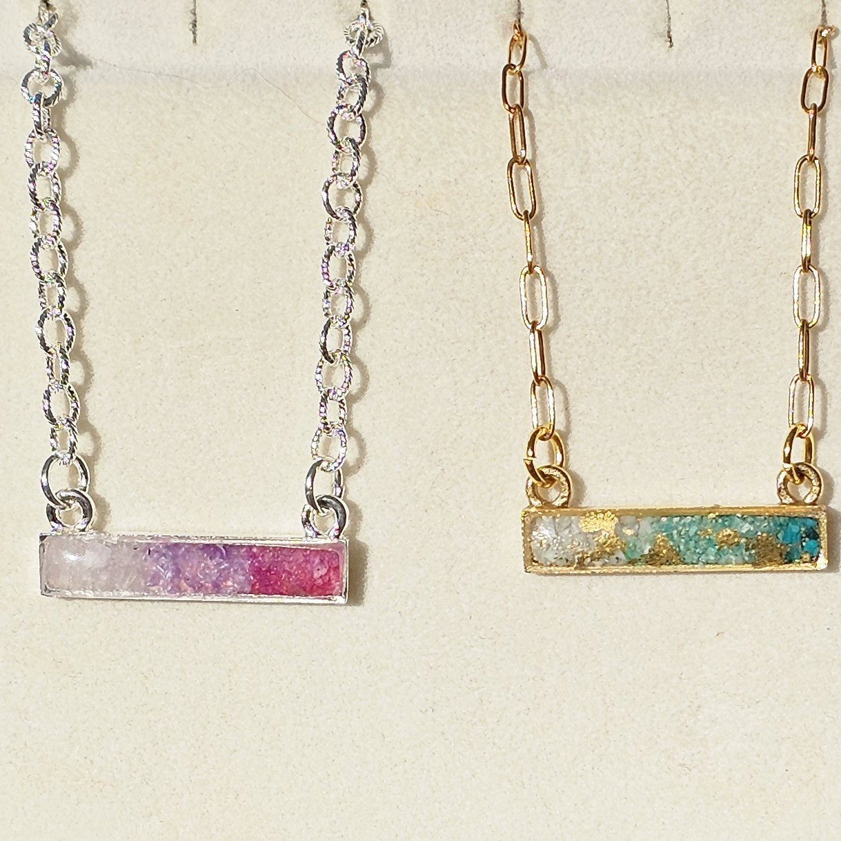 Layered Crystal Bar Necklace | Handmade Multi Stone Crystal Pendant - All Cheri's Intriguing Crystals LLCNecklace