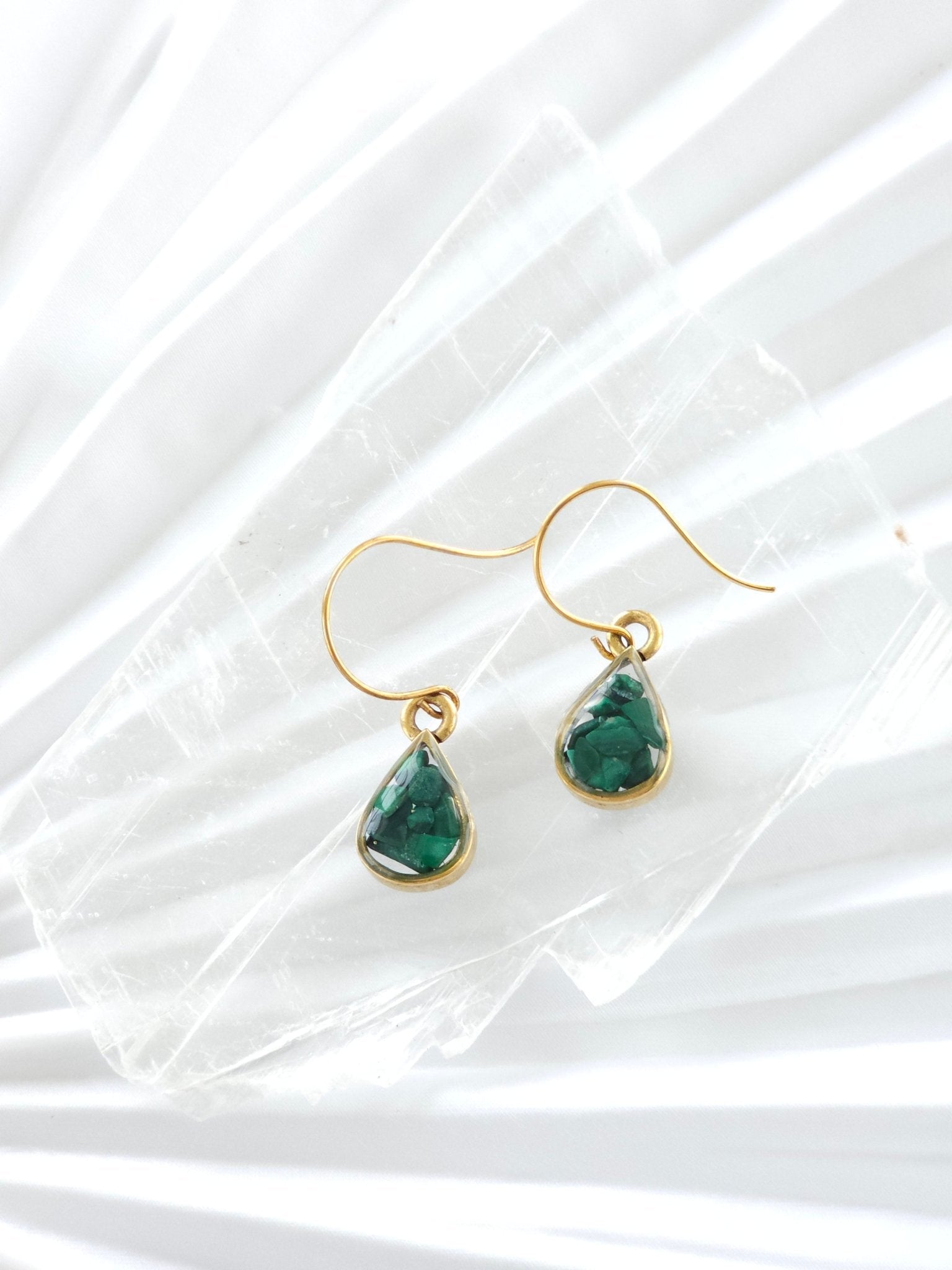 Crystal and Resin Drop Earrings - All Cheri's Intriguing Crystals LLCEarrings