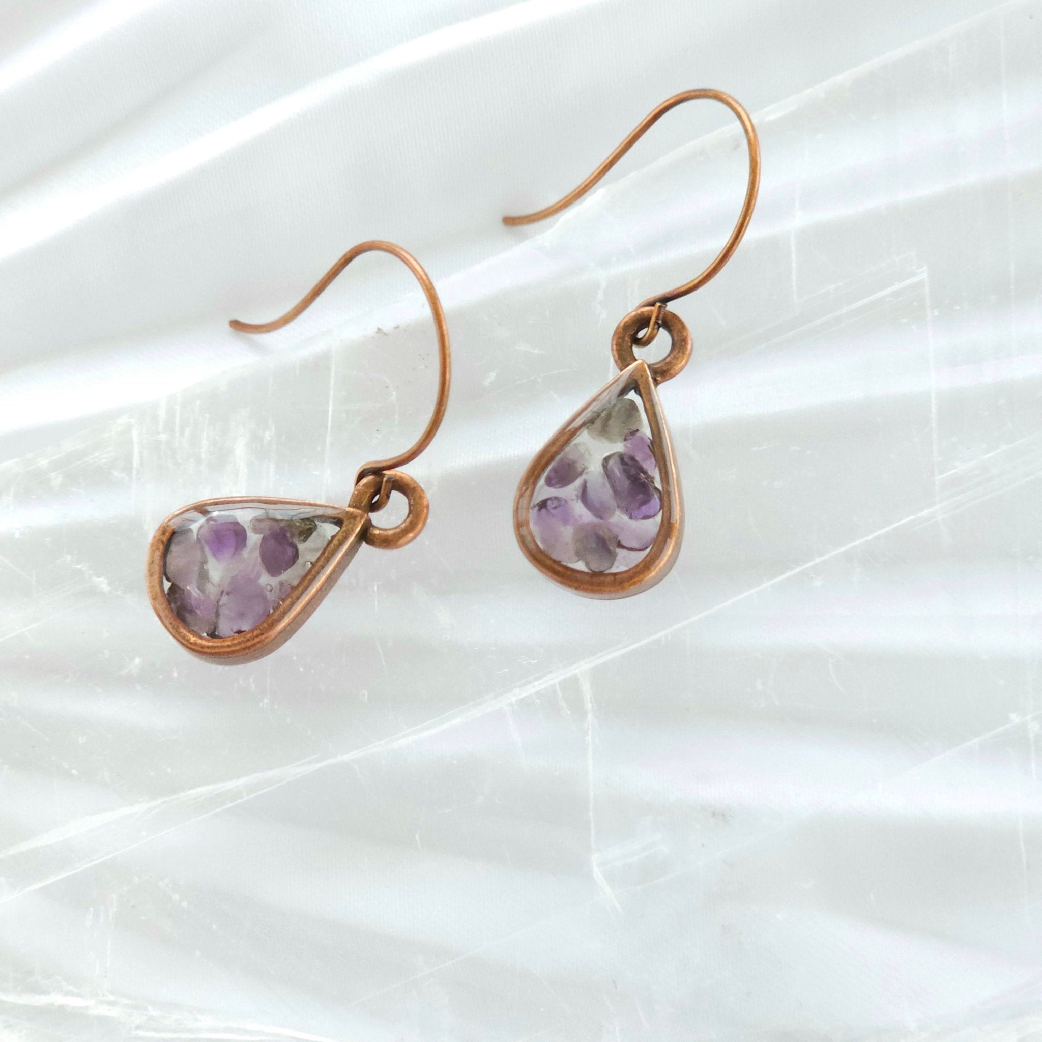 Crystal and Resin Drop Earrings - All Cheri's Intriguing Crystals LLCEarrings