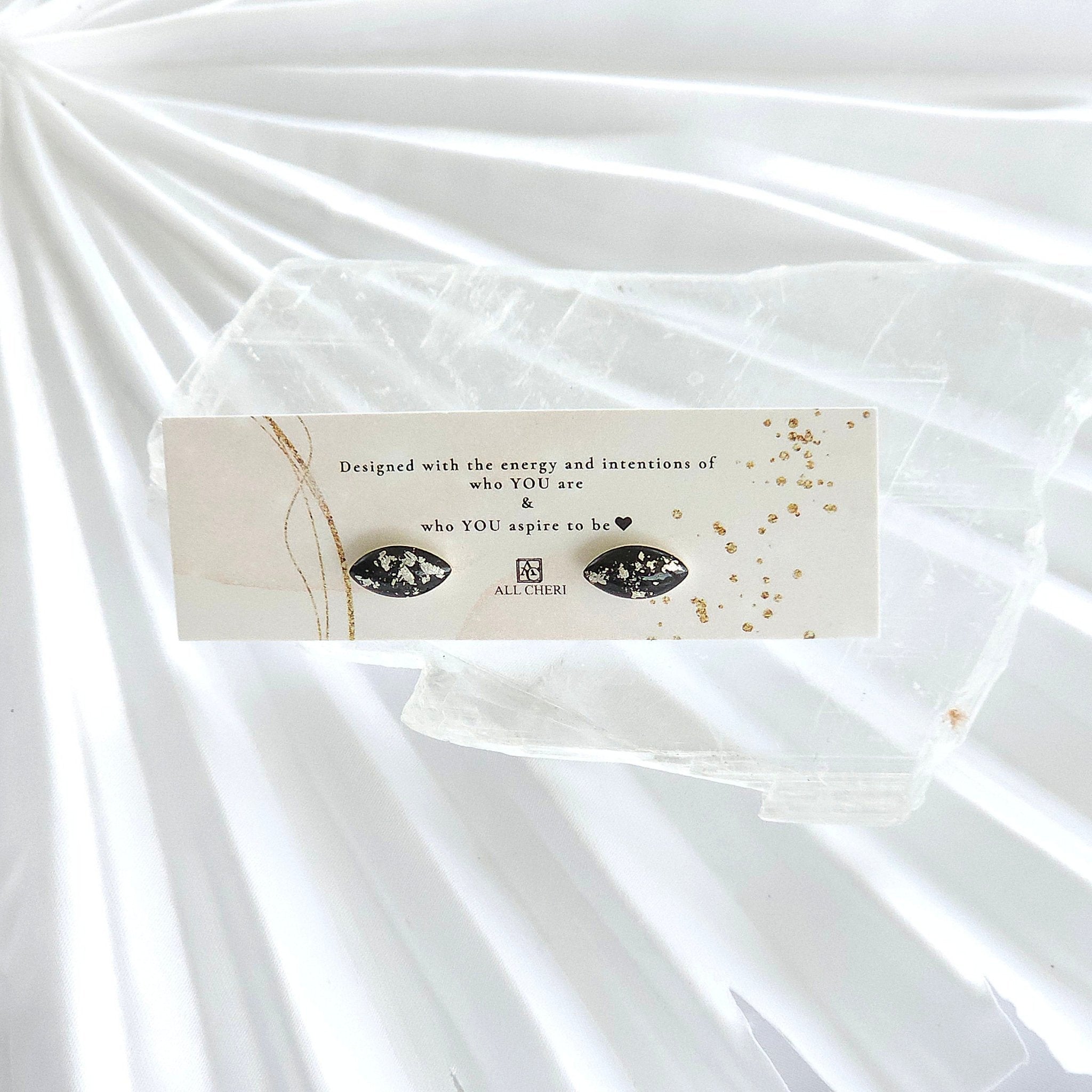 Marquise Shaped Post Crystal Earrings- Love Letters Collection - All Cheri's Intriguing Crystals LLC