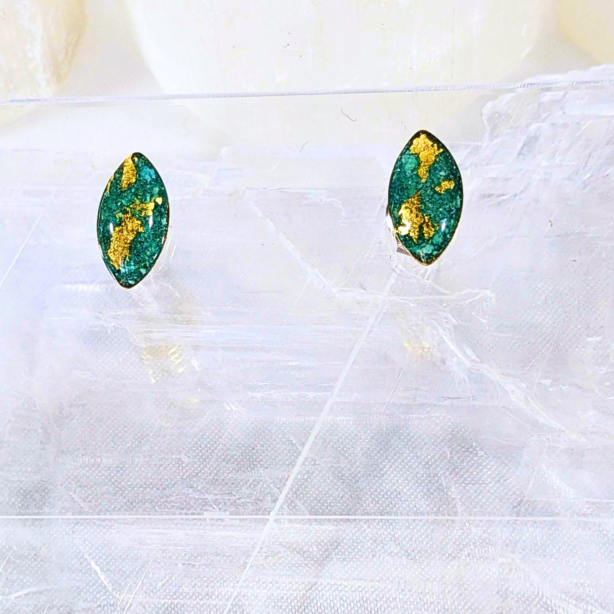 Marquise Shaped Post Crystal Earrings- Love Letters Collection - All Cheri's Intriguing Crystals LLC
