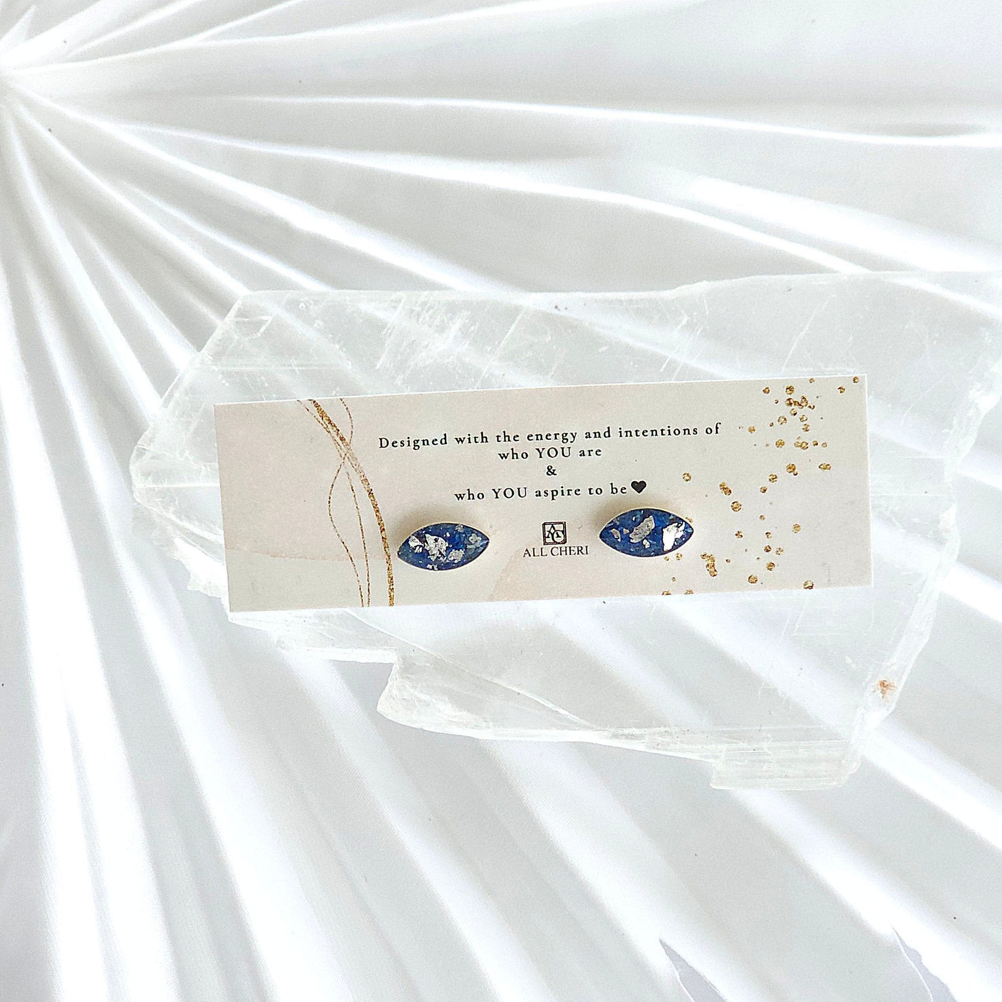 Marquise Shaped Post Crystal Earrings- Love Letters Collection - All Cheri's Intriguing Crystals LLC