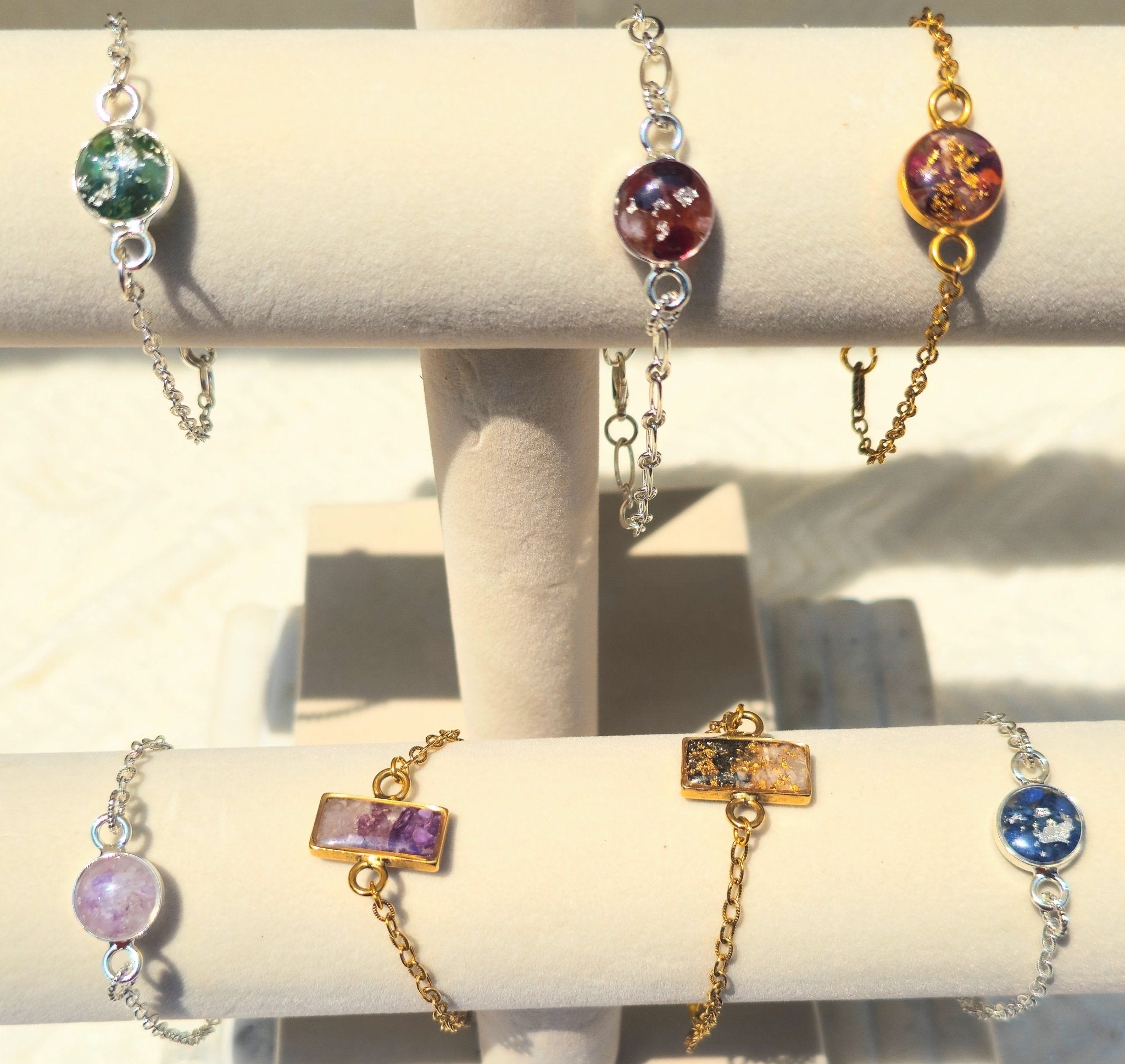 Color Harmony Crystal Silver Rectangle Bracelet - All Cheri's Intriguing Crystals LLCBracelet