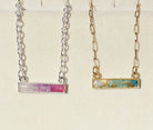 Layered Crystal Bar Necklace | Handmade Multi Stone Crystal Pendant - All Cheri's Intriguing Crystals LLCNecklace