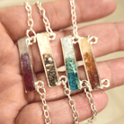 Layered Crystal Bar Necklace | Handmade Multi Stone Crystal Pendant - All Cheri's Intriguing Crystals LLCNecklace
