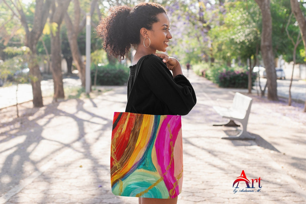 Abstract Art Reusable Tote Bag Euphoria Series 1 - Art by Autumn M.Bags