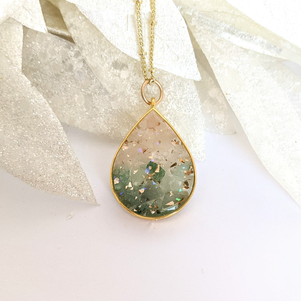 Crystal Fusion Drop Necklace - Art by Autumn M.Necklace