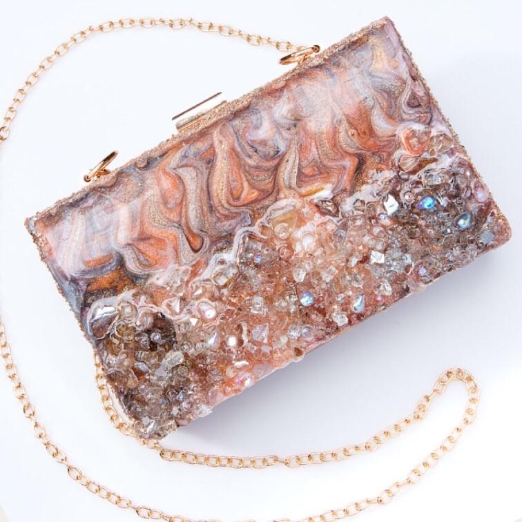 Gold Custom Clutch - Art by Autumn M.Clutch