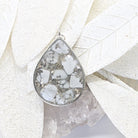 Silver Drop Healing Crystal Necklace - Art by Autumn M.Necklace