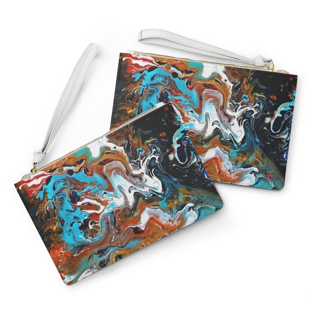 Vegan Leather Saffiano Clutch Bag Enraptured Series - Art by Autumn M.Bags