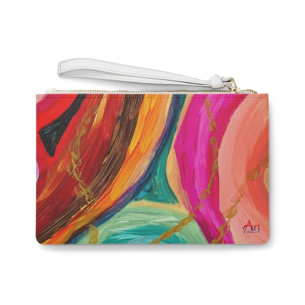 Vegan Leather Saffiano Clutch Bag Euphoria Series 1 - Art by Autumn M.Bags
