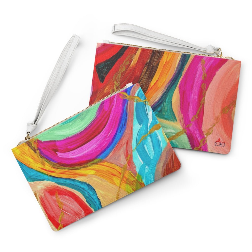 Vegan Leather Saffiano Clutch Bag Euphoria Series 1 - Art by Autumn M.Bags