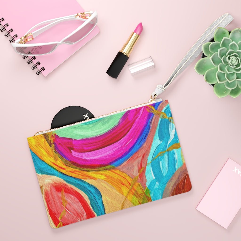 Vegan Leather Saffiano Clutch Bag Euphoria Series 1 - Art by Autumn M.Bags