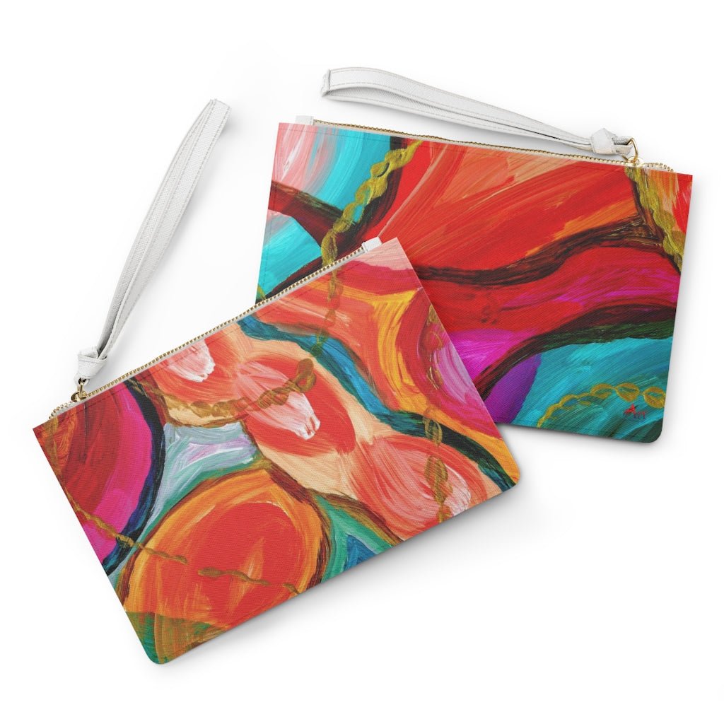 Vegan Leather Saffiano Clutch Bag Euphoria Series 2 - Art by Autumn M.Bags