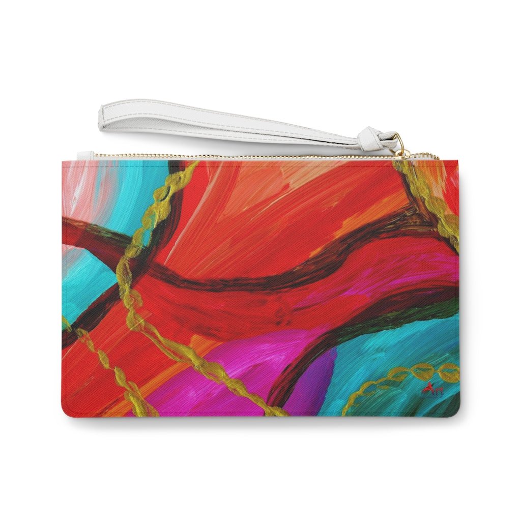 Vegan Leather Saffiano Clutch Bag Euphoria Series 2 - Art by Autumn M.Bags