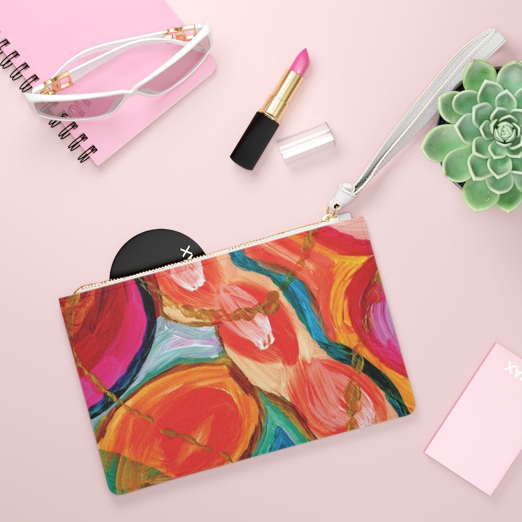 Vegan Leather Saffiano Clutch Bag Euphoria Series 2 - Art by Autumn M.Bags